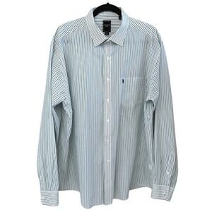 U.S. Polo Assn. XL Striped Long Sleeve Button Down Shirt Dress Casual